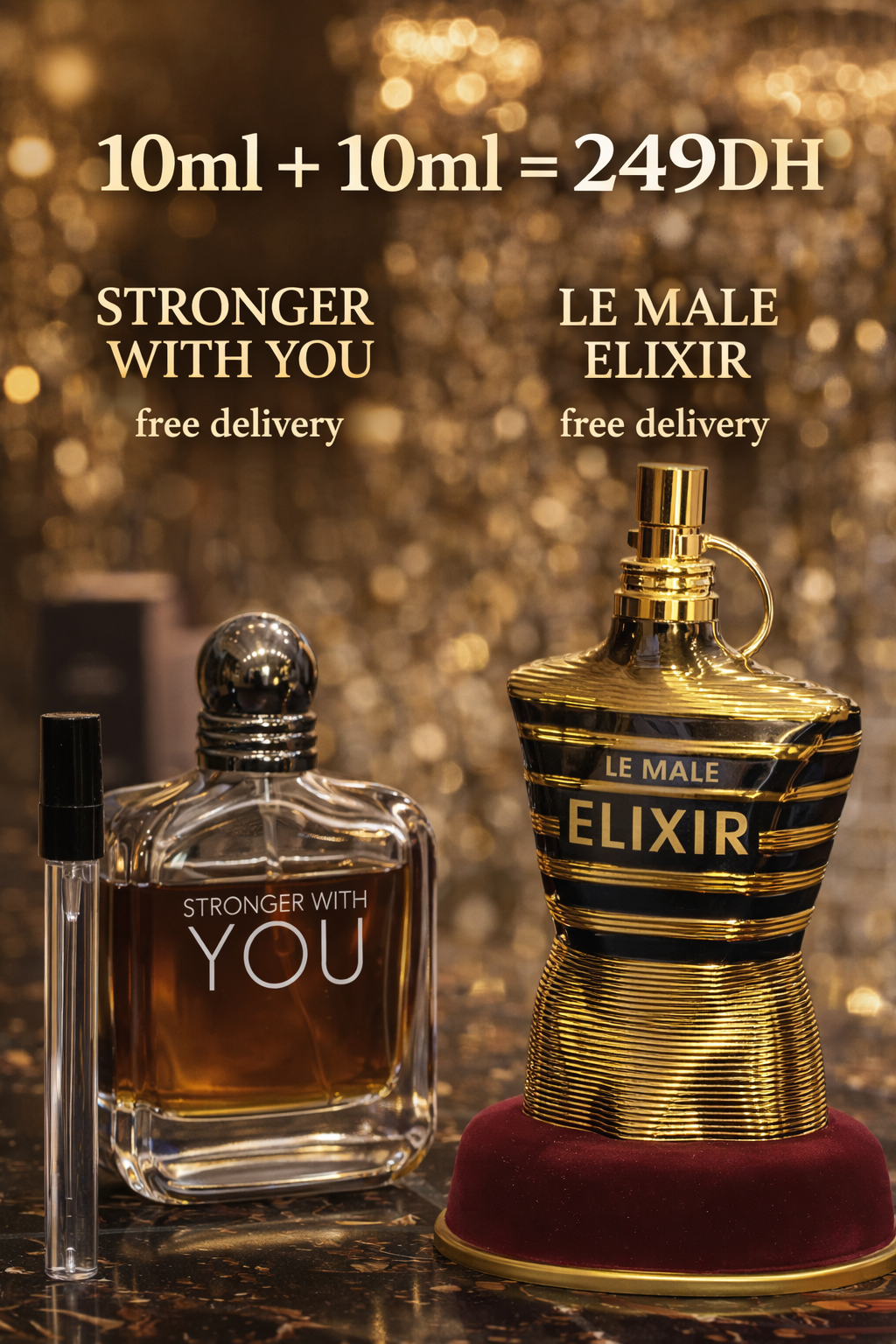 New collection stronger with you and le male elixir livraison gratuite